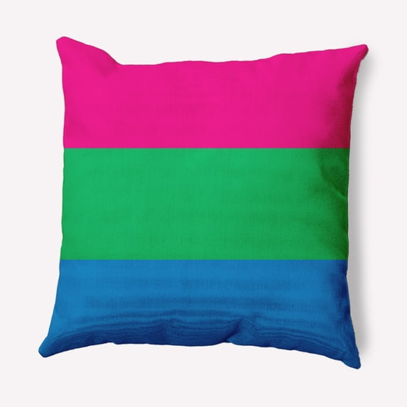 Simply Daisy 26" x 26" Contemporary Stripes Pride Day Polyester Throw Pillow