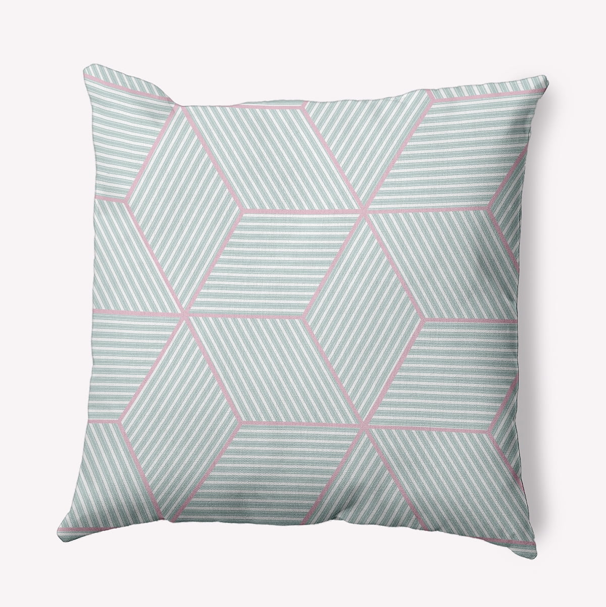 Simply Daisy 26" x 26" Cube Stack Decorative Throw Pillow, Aqua (1 count)