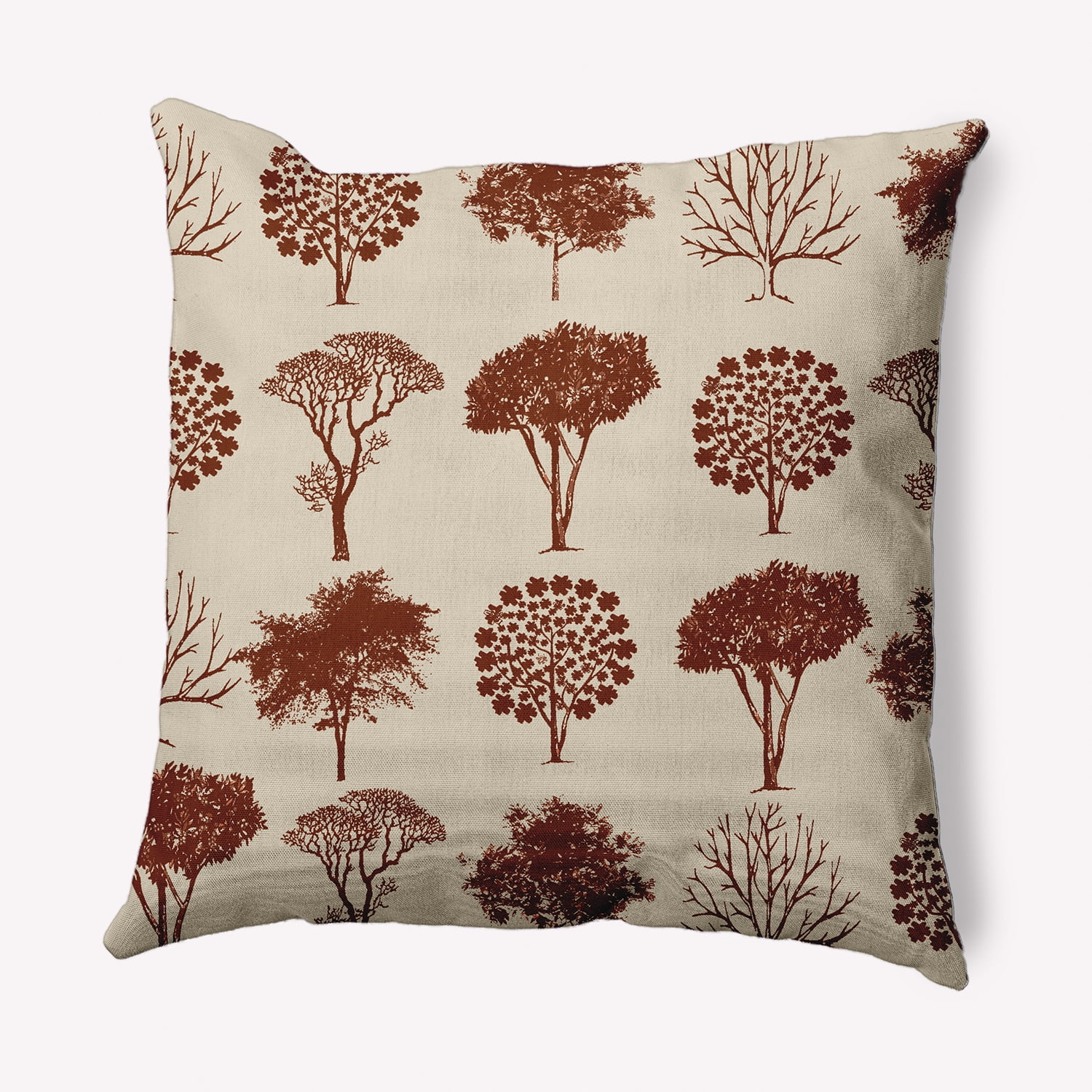 Simply Daisy 26" x 26" Field of Trees Decorative Throw Pillow, Oak