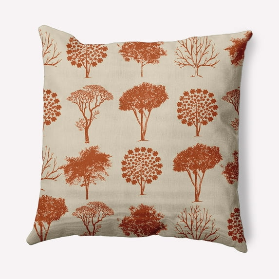 Simply Daisy 26" x 26" Field of Trees Decorative Throw Pillow, Sienna