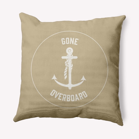 Simply Daisy 26" x 26" Gone Forever Overboard Nautical Decorative Indoor Pillow