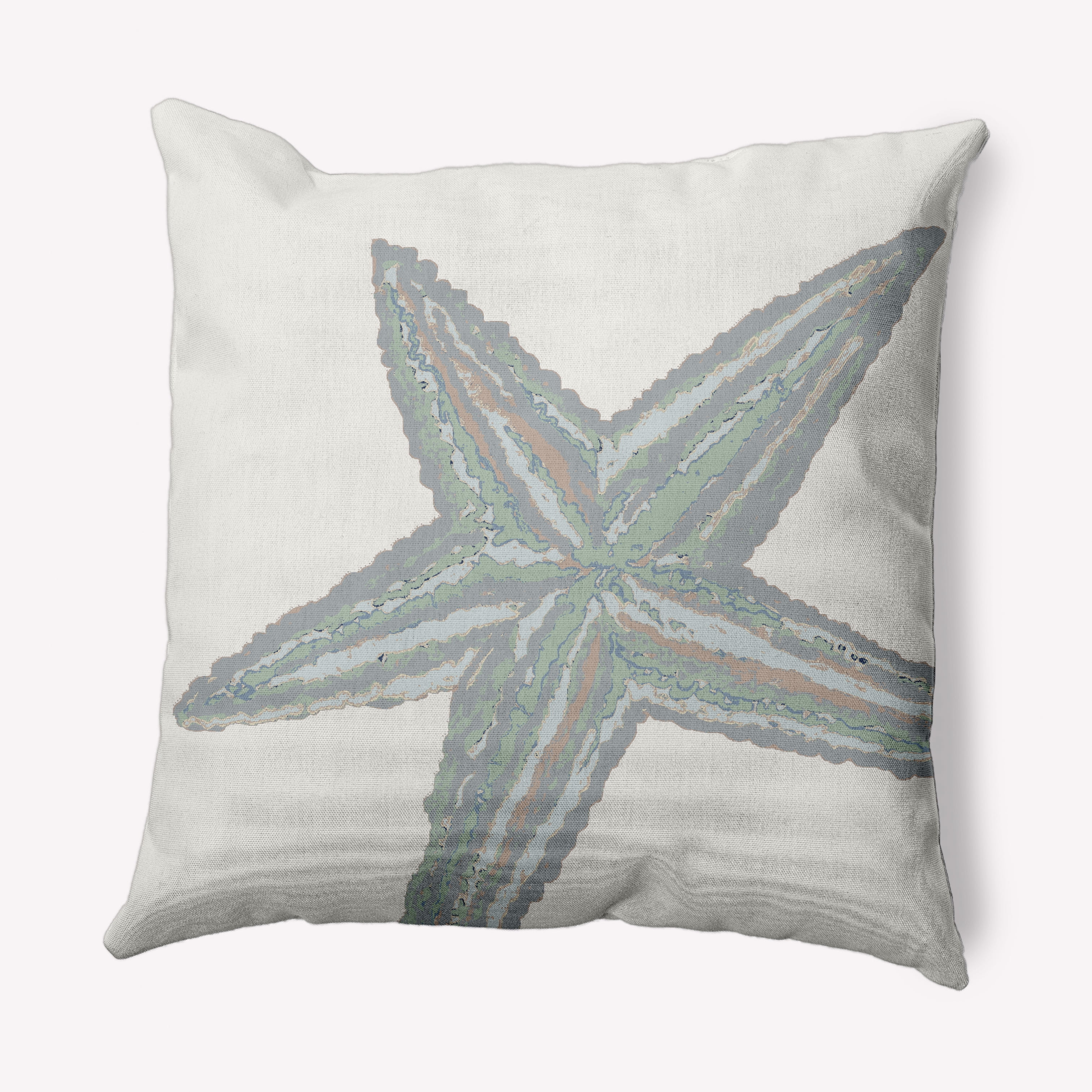 Simply Daisy 26" x 26" Large Starfish Nautical Decorative Indoor Pillow
