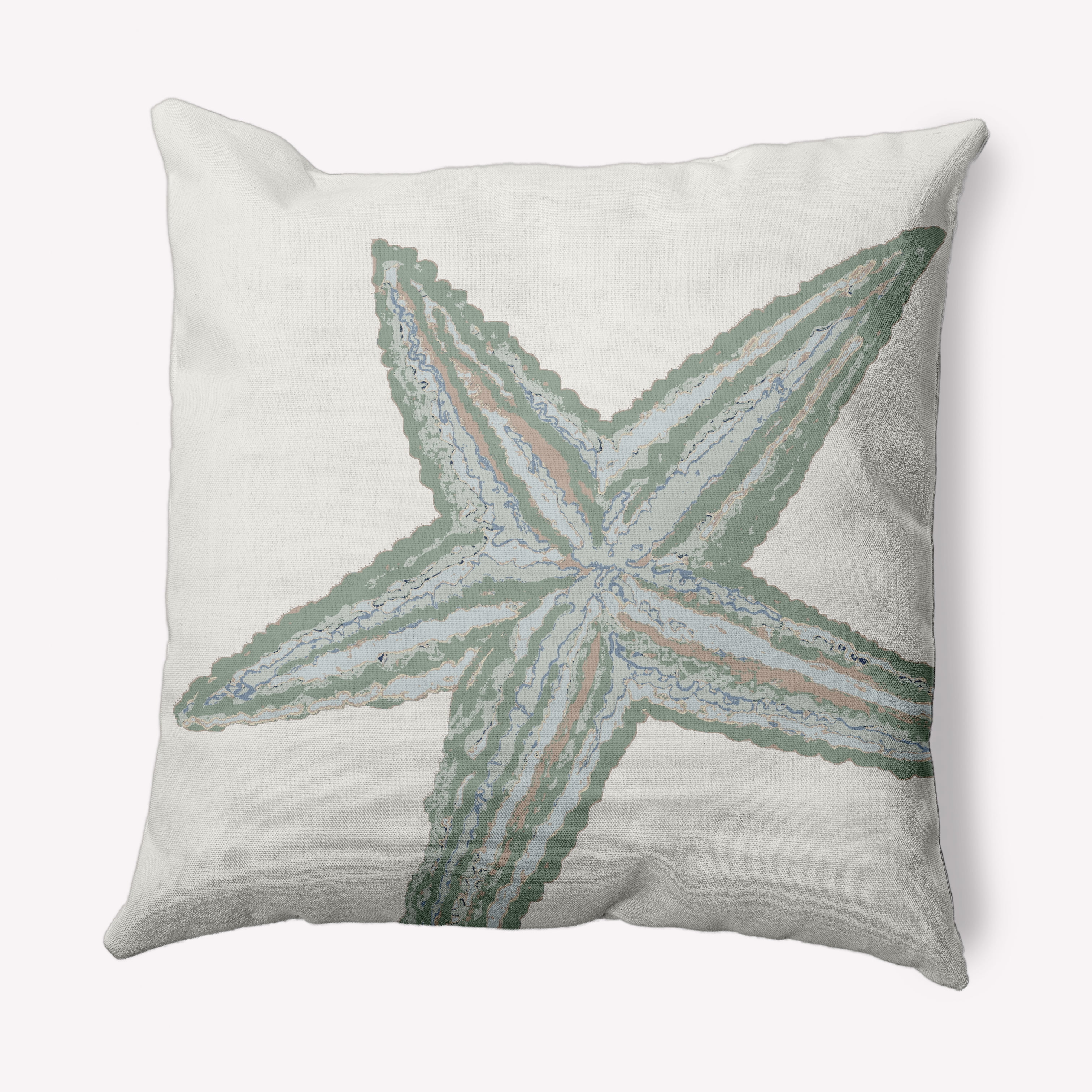 Simply Daisy 26" x 26" Large Starfish Nautical Decorative Indoor Pillow