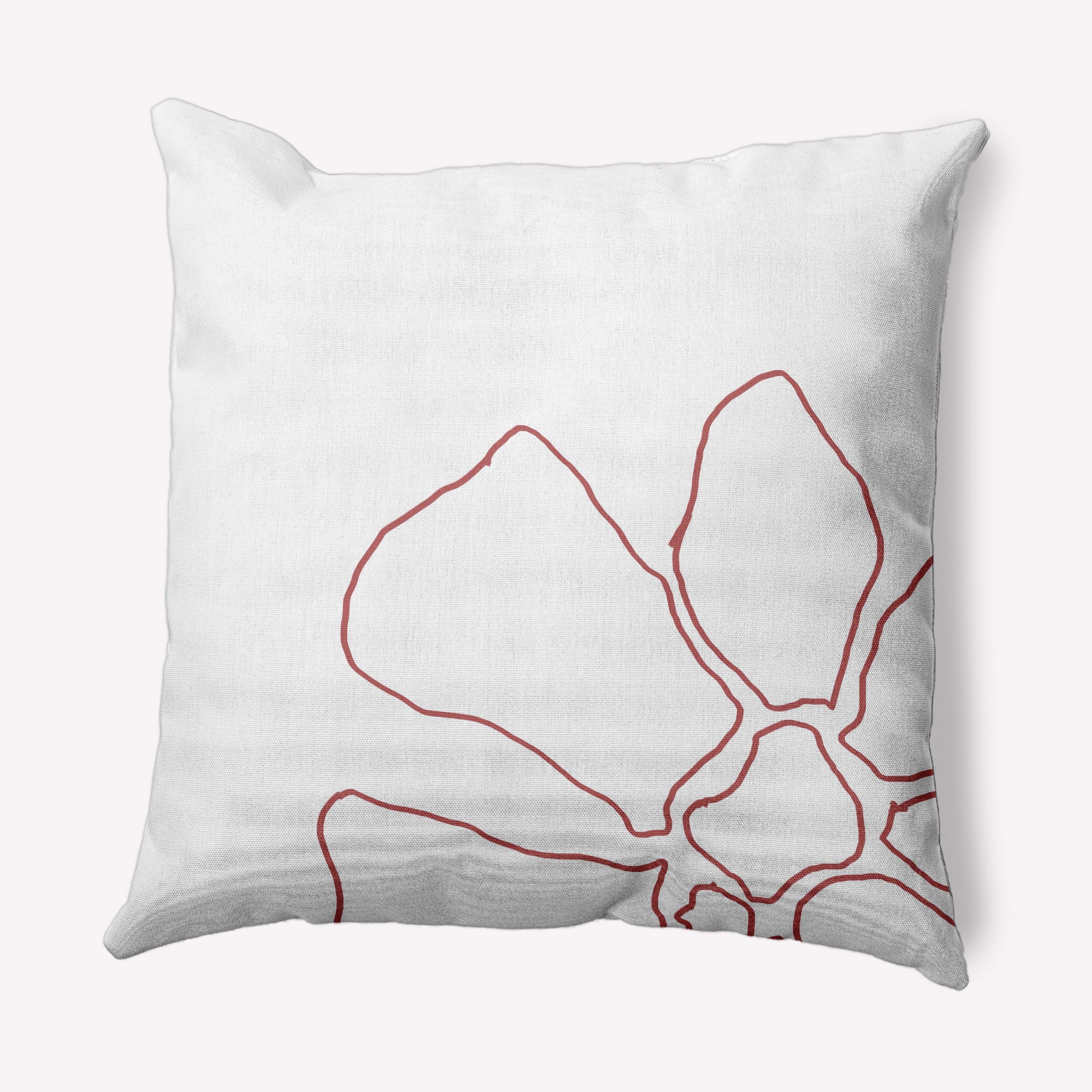 Simply Daisy 26" x 26" Modern, Contemporary White, Brown, Multi-color Polyester Throw Pillow