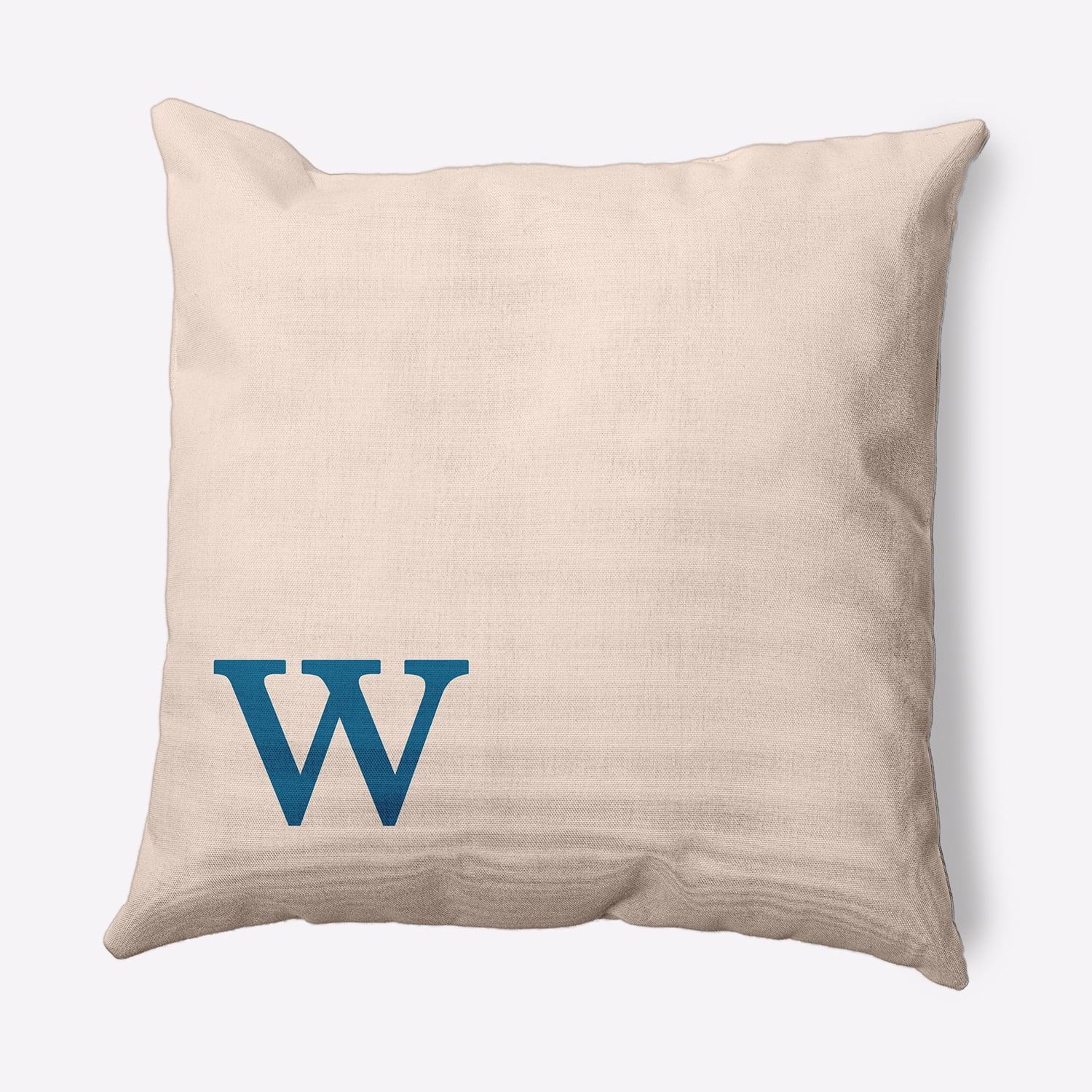Simply Daisy 26" x 26" Modern Monogram Decorative Throw Pillow, Autumn Blue