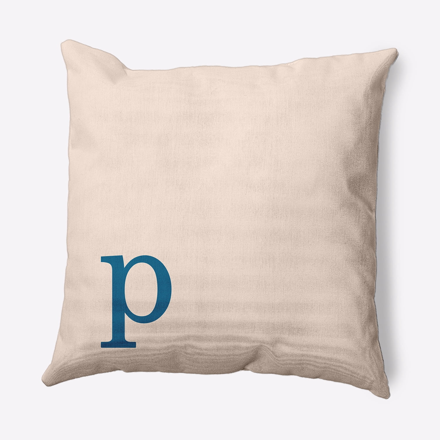 Simply Daisy 26" x 26" Modern Monogram Decorative Throw Pillow, Autumn Blue