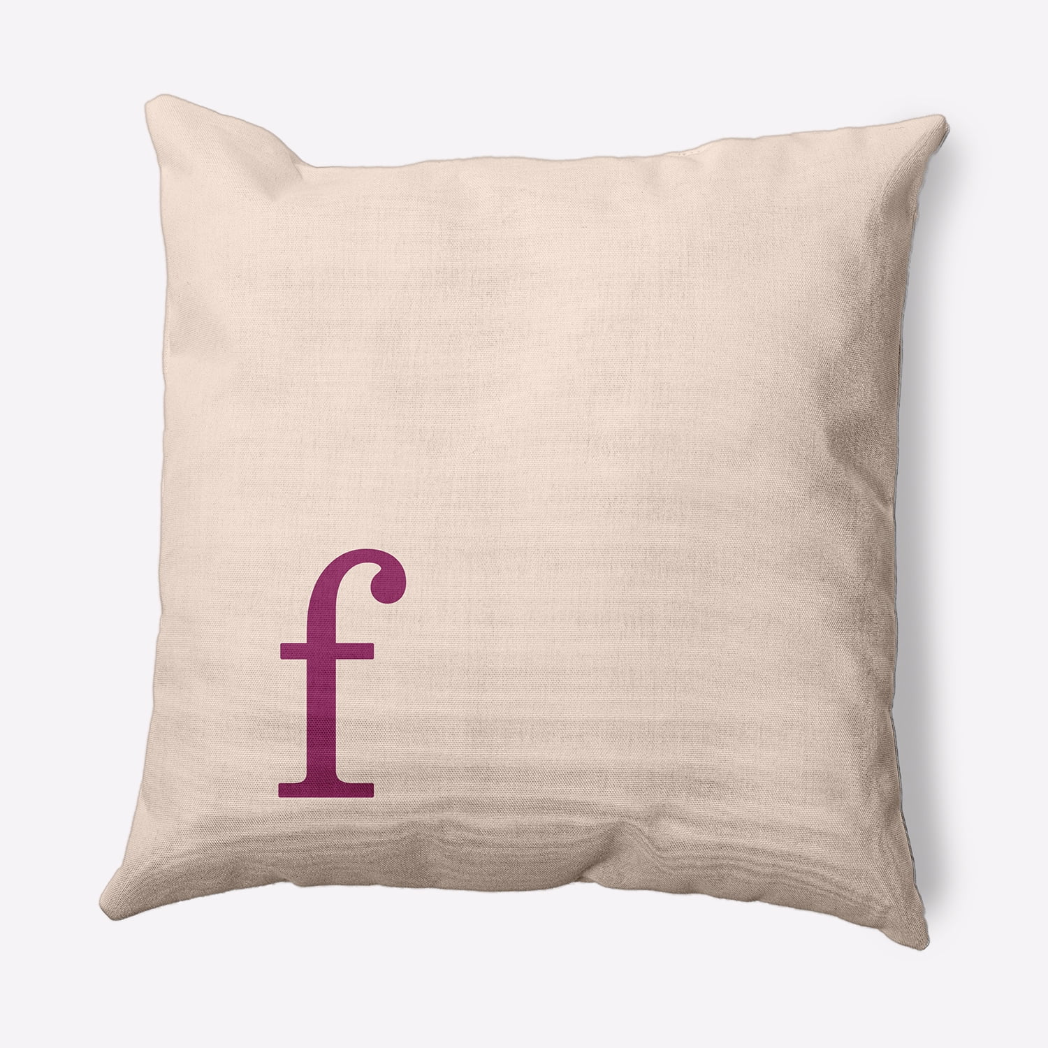 Simply Daisy 26" x 26" Modern Monogram Decorative Throw Pillow, Dusty Rose