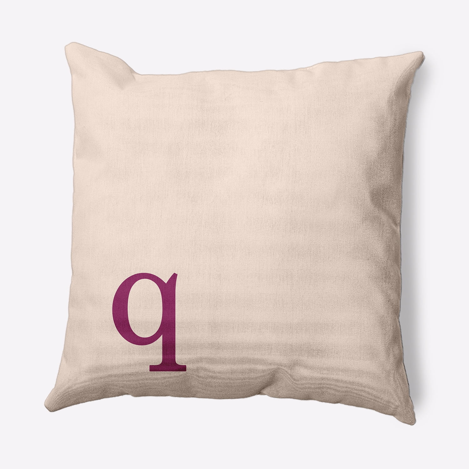 Simply Daisy 26" x 26" Modern Monogram Decorative Throw Pillow, Dusty Rose