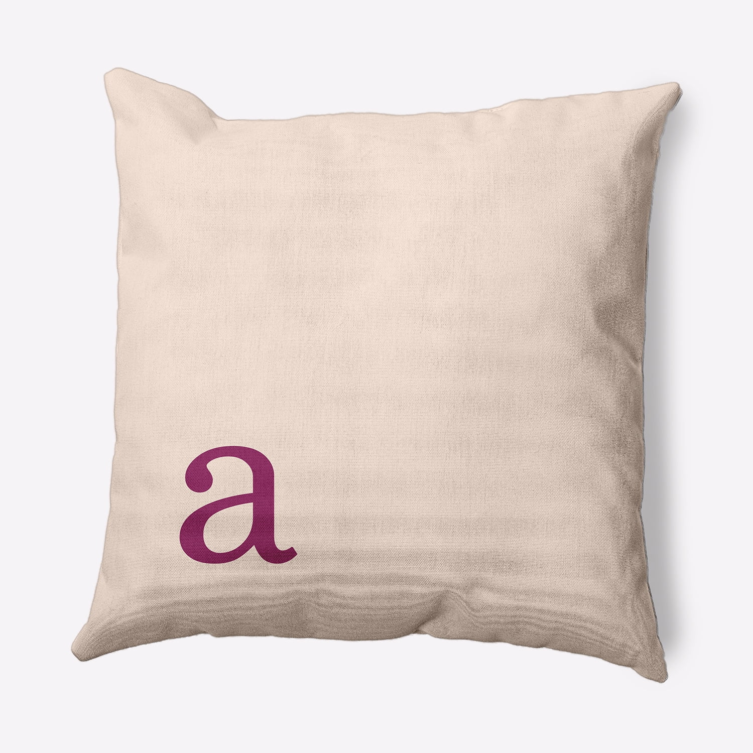 Simply Daisy 26" x 26" Modern Monogram Decorative Throw Pillow, Dusty Rose