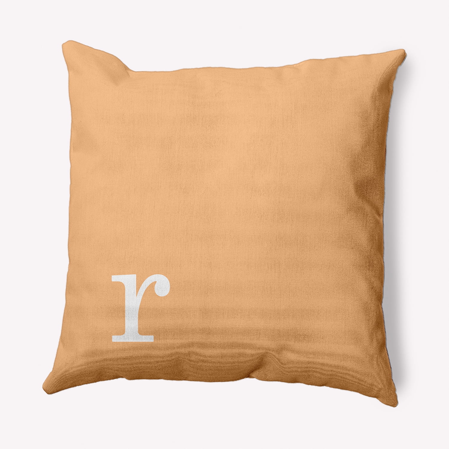 Simply Daisy 26" x 26" Modern Monogram Decorative Throw Pillow, Pale Gold