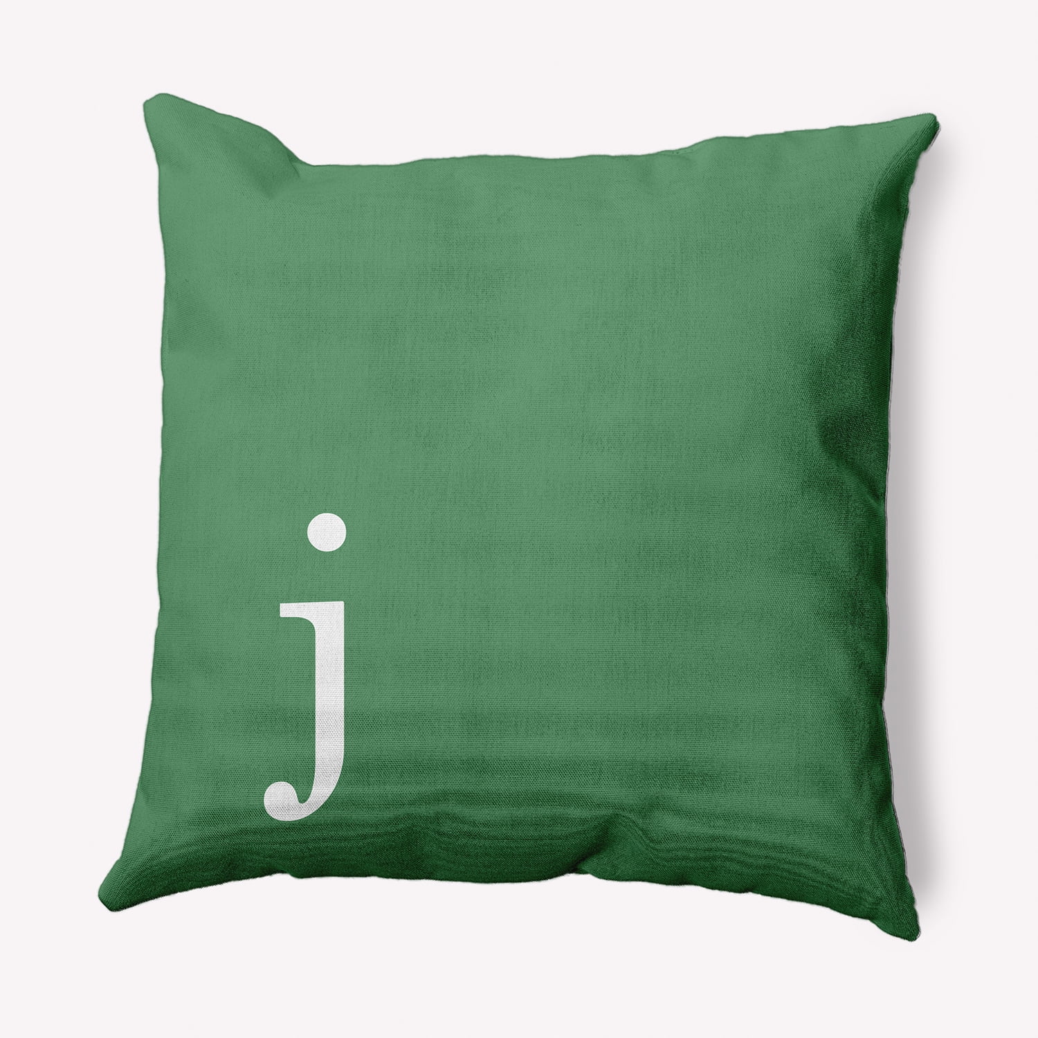 Simply Daisy 26" x 26" Modern Monogram Decorative Throw Pillow, Sage