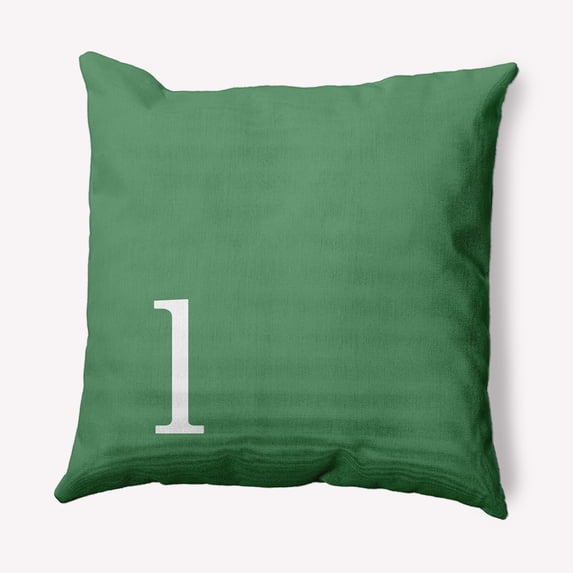 Simply Daisy 26" x 26" Modern Monogram Decorative Throw Pillow, Sage