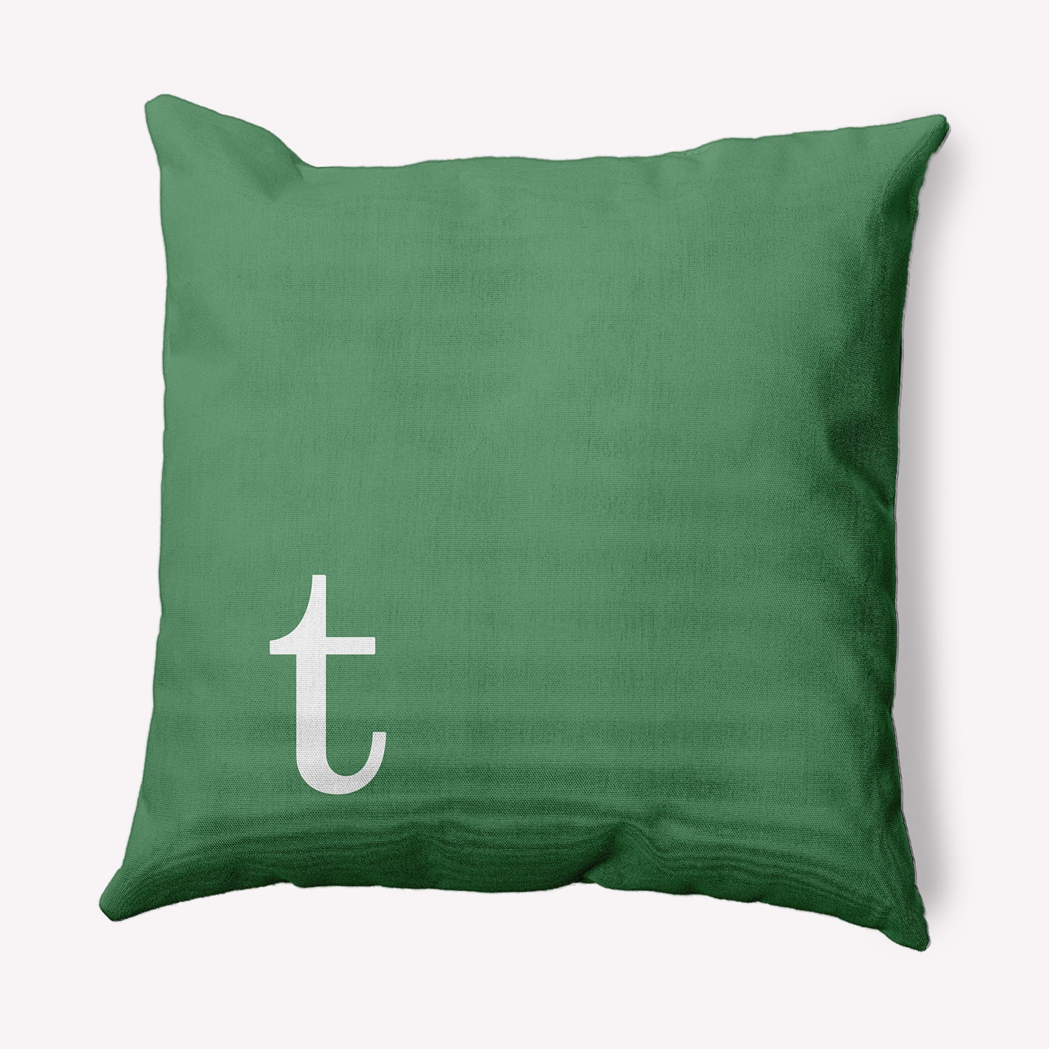 Simply Daisy 26" x 26" Modern Monogram Decorative Throw Pillow, Sage