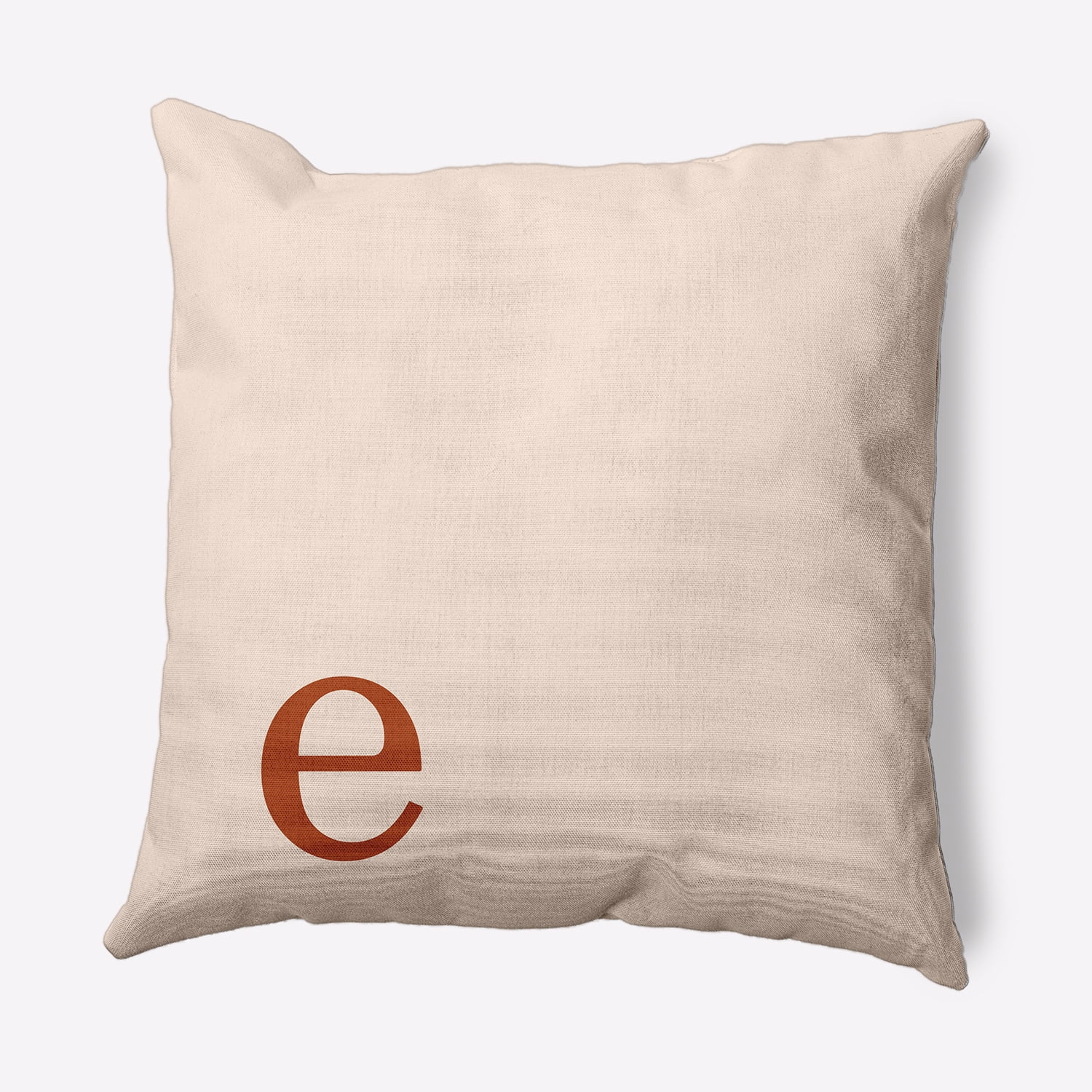 Simply Daisy 26" x 26" Modern Monogram Decorative Throw Pillow, Sienna