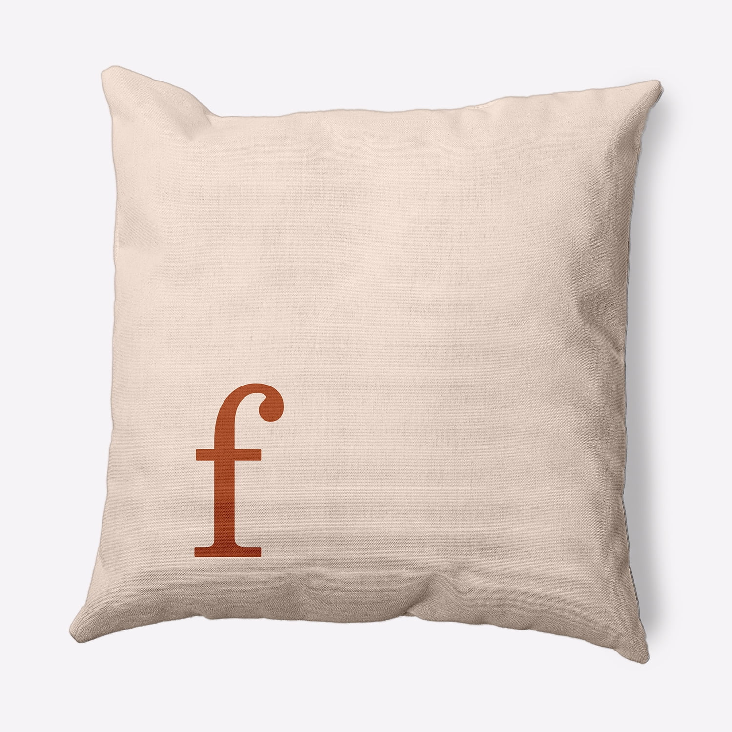 Simply Daisy 26" x 26" Modern Monogram Decorative Throw Pillow, Sienna