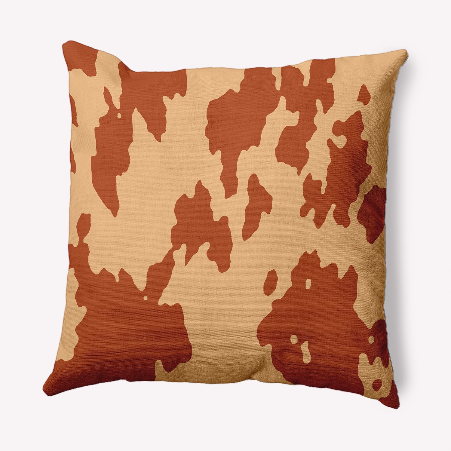 Simply Daisy 26" x 26" Moo Print Decorative Throw Pillow, Sienna