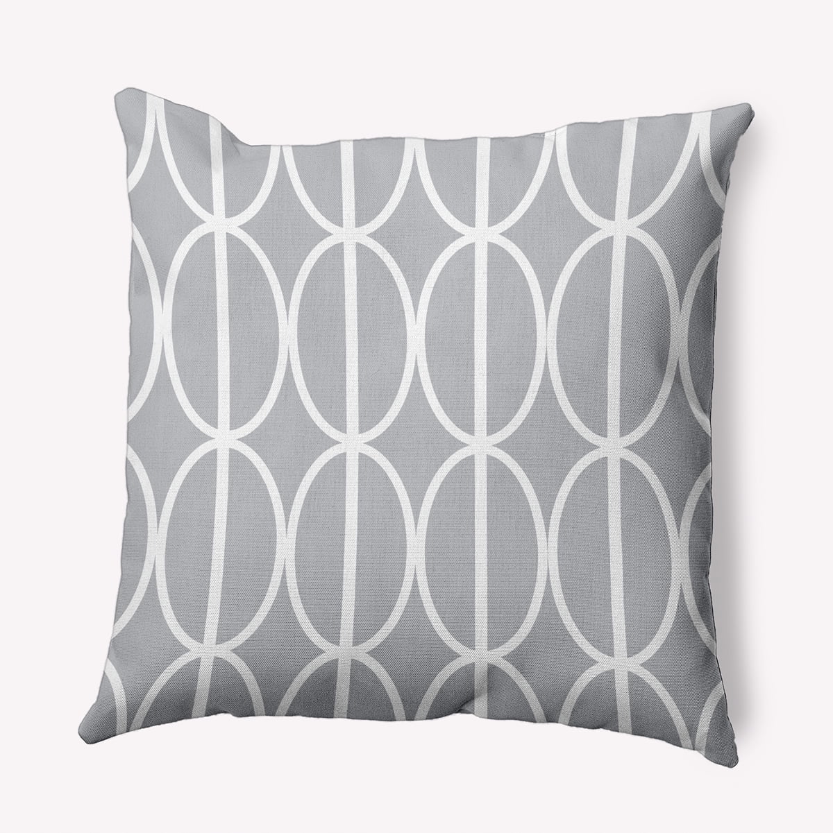 Simply Daisy 26" x 26" Ovals Go 'Round Decorative Throw Pillow, Rain Cloud (1 count)