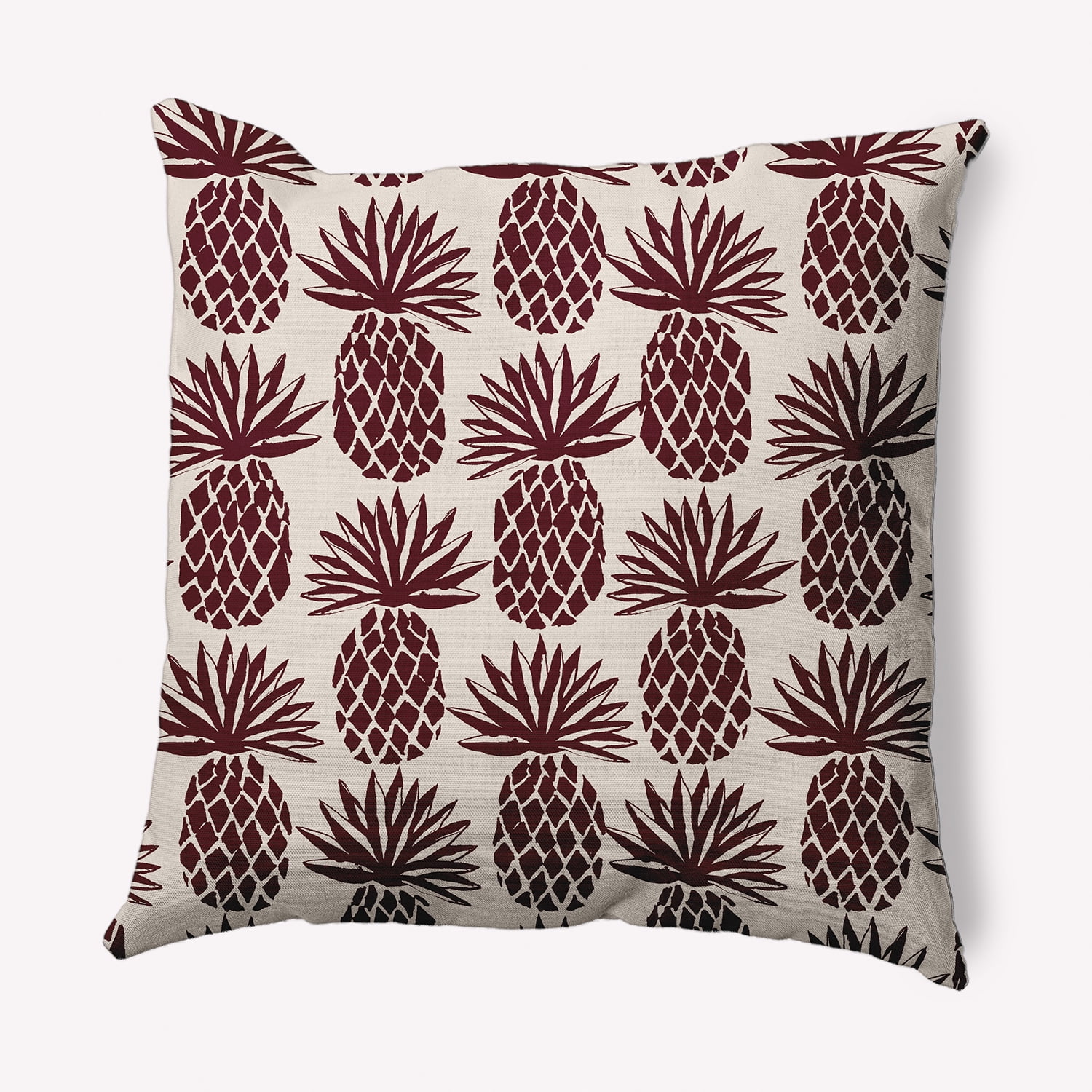 Simply Daisy 26" x 26" Pineapple Stripes Decorative Throw Pillow, Pomegranate