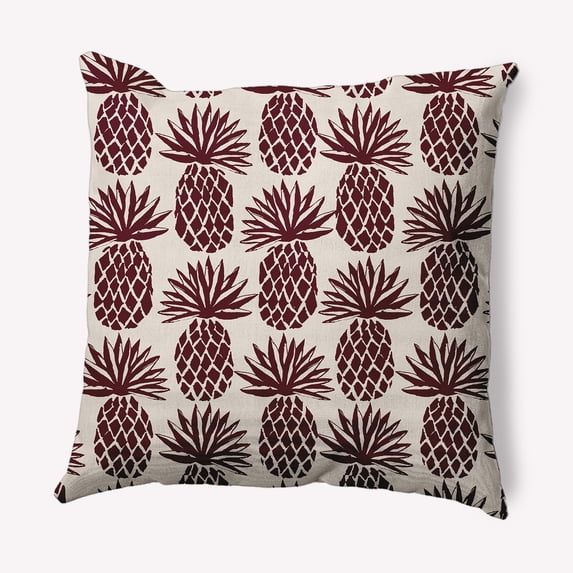 Simply Daisy 26" x 26" Pineapple Stripes Decorative Throw Pillow, Pomegranate
