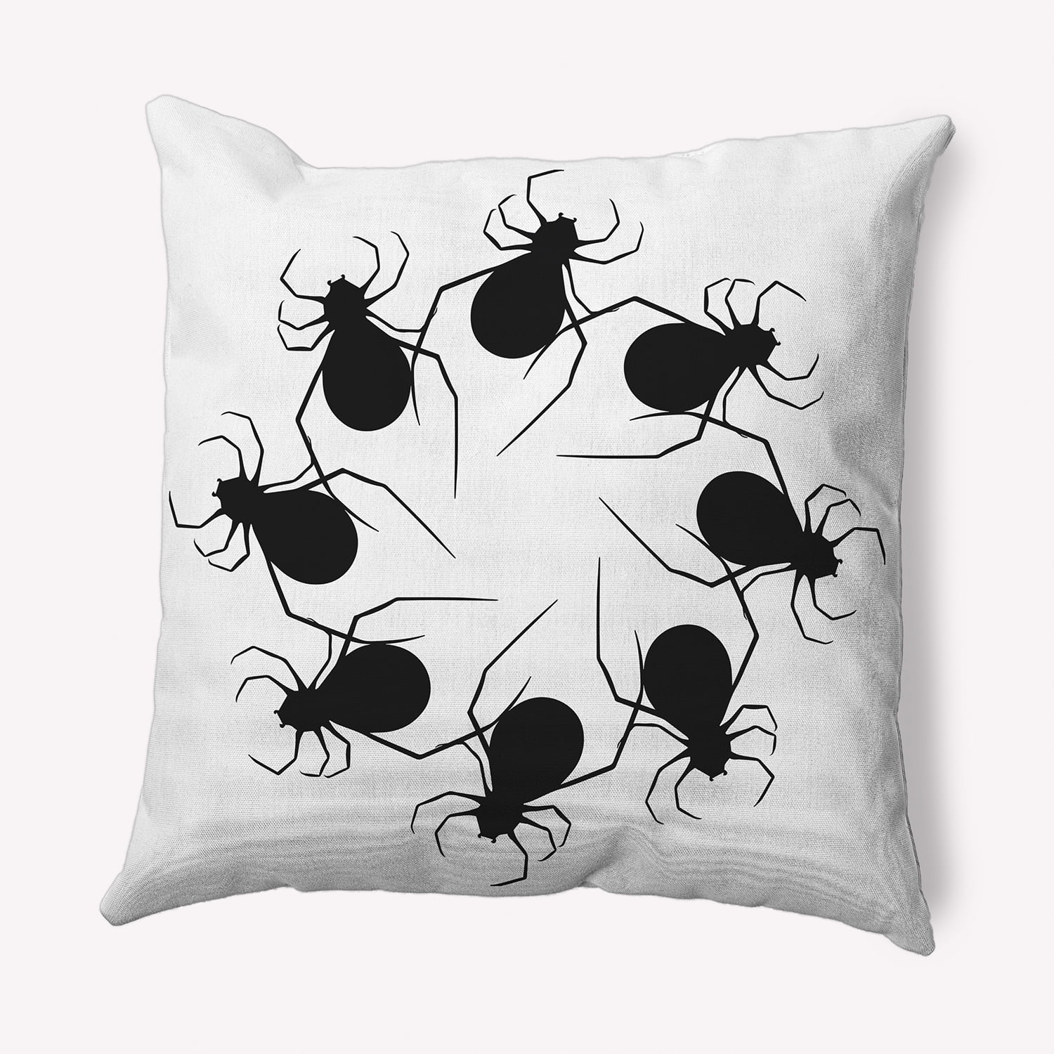 Simply Daisy 26" x 26" Spider Wreath Decorative Throw Pillow, White