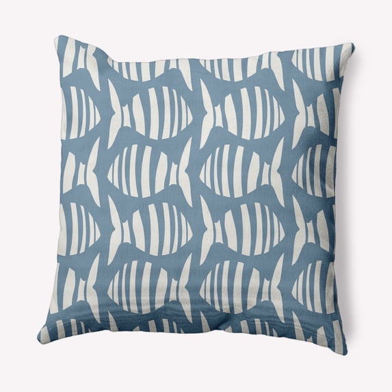 Simply Daisy 26" x 26" Swimming School Nautical Decorative Indoor Pillow