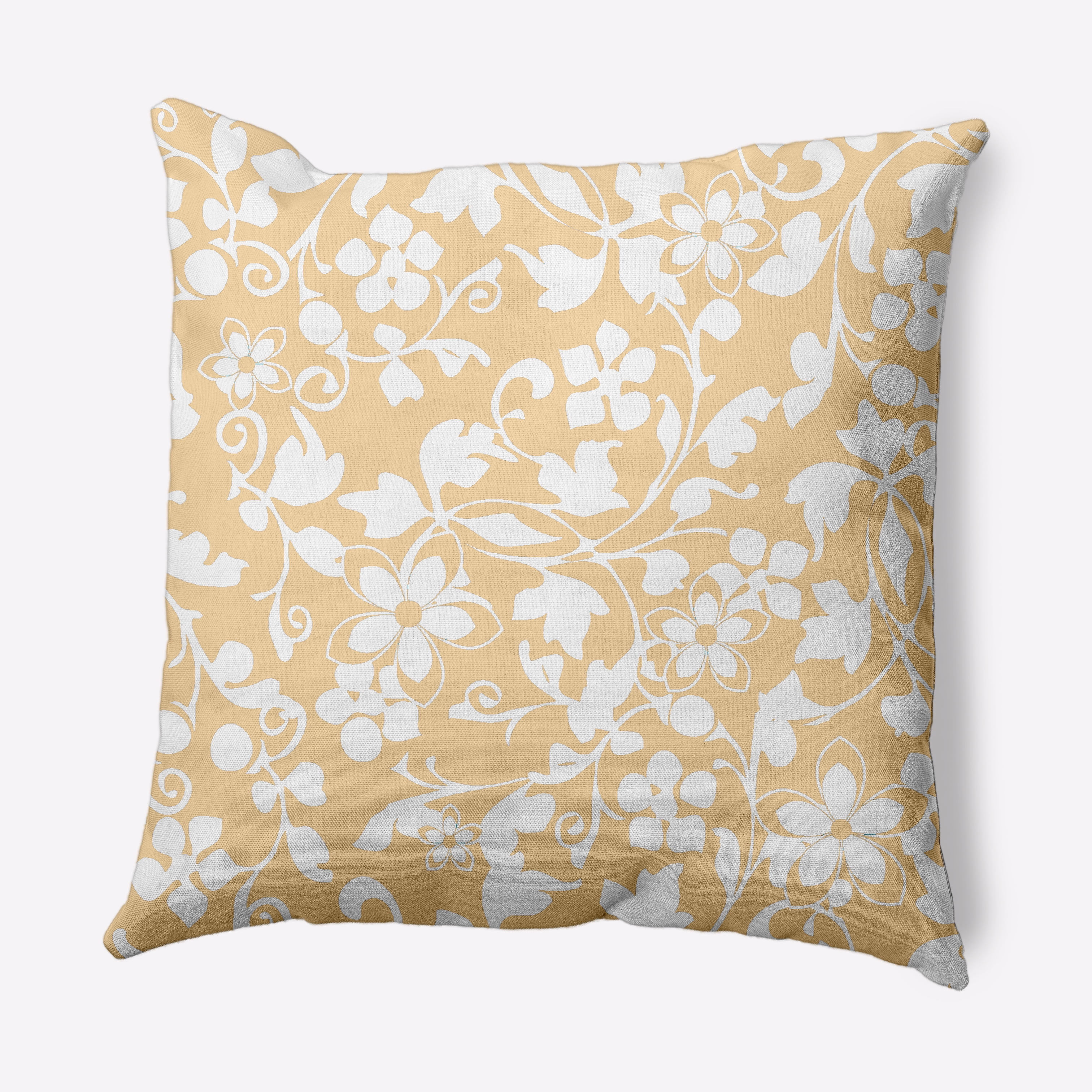 Simply Daisy 26" x 26" Yellow Polyester Throw Pillow