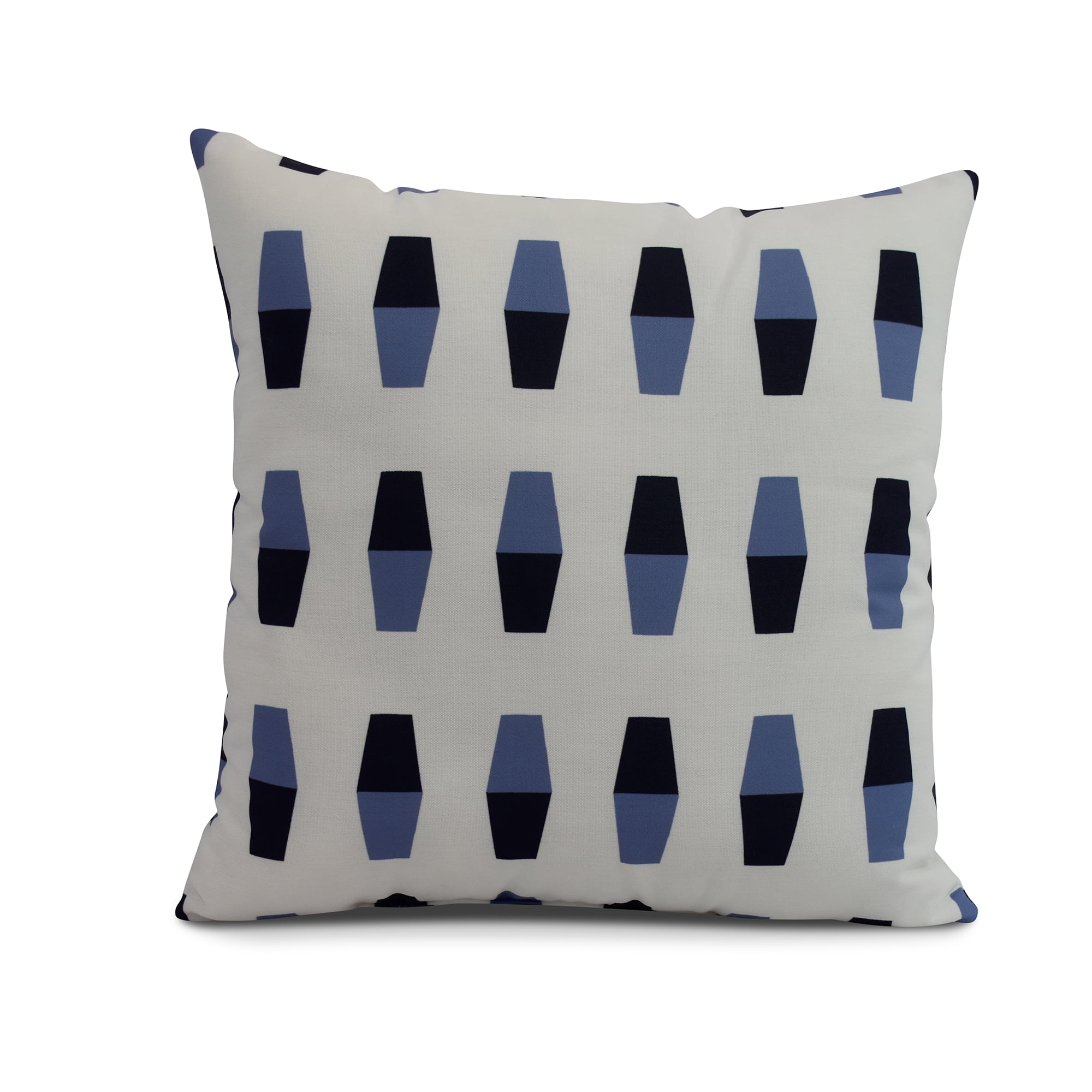 Simply Daisy, 26 x 26 inch, Bowling Pins, Geometric Print Pillow, Navy Blue