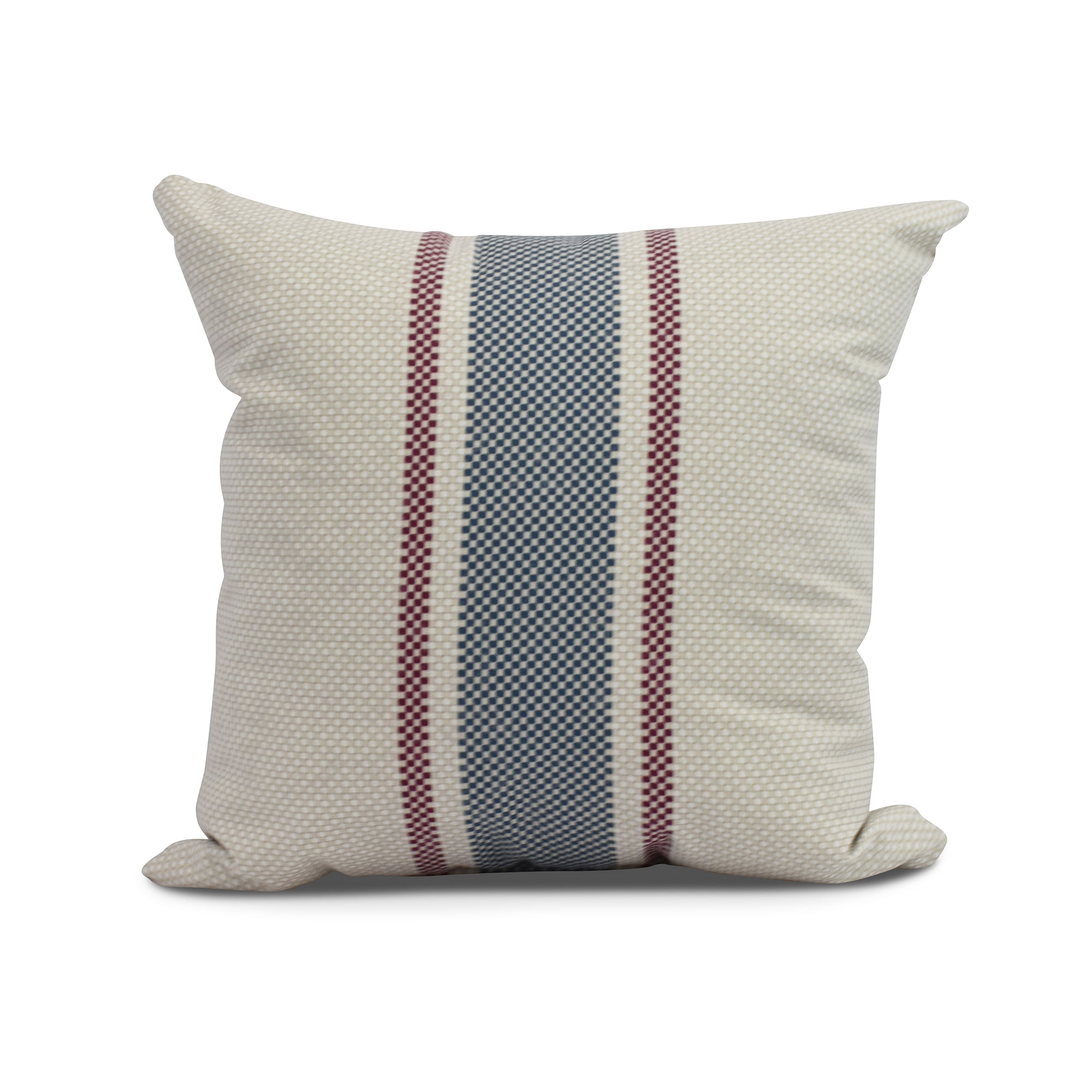 Simply Daisy, 26 x 26 inch,Grain Sack Decorative Pillow,Rust