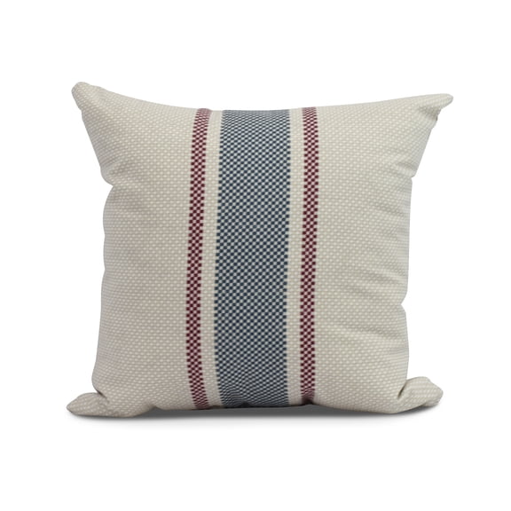 Simply Daisy, 26 x 26 inch,Grain Sack Decorative Pillow,Rust