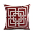 thumbnail image 1 of Simply Daisy, 26 x 26 inch, Greek New Key, Geometric Print Pillow, Red, 1 of 2