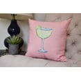 thumbnail image 1 of Simply Daisy, 26 x 26 inch, Margarita Plain Geometric Print Pillow, Coral, 1 of 2