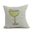 thumbnail image 1 of Simply Daisy, 26 x 26 inch, Margarita Text Fade Happy Hour Geometric Print Pillow, Light Green, 1 of 2