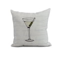 thumbnail image 1 of Simply Daisy, 26 x 26 inch, Martini Glass Text Fade Geometric Print Pillow, Pale Blue, 1 of 2