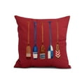 thumbnail image 1 of Simply Daisy, 26 x 26 inch, Oar Multi Painted, Geometric Print Pillow, Red, 1 of 2