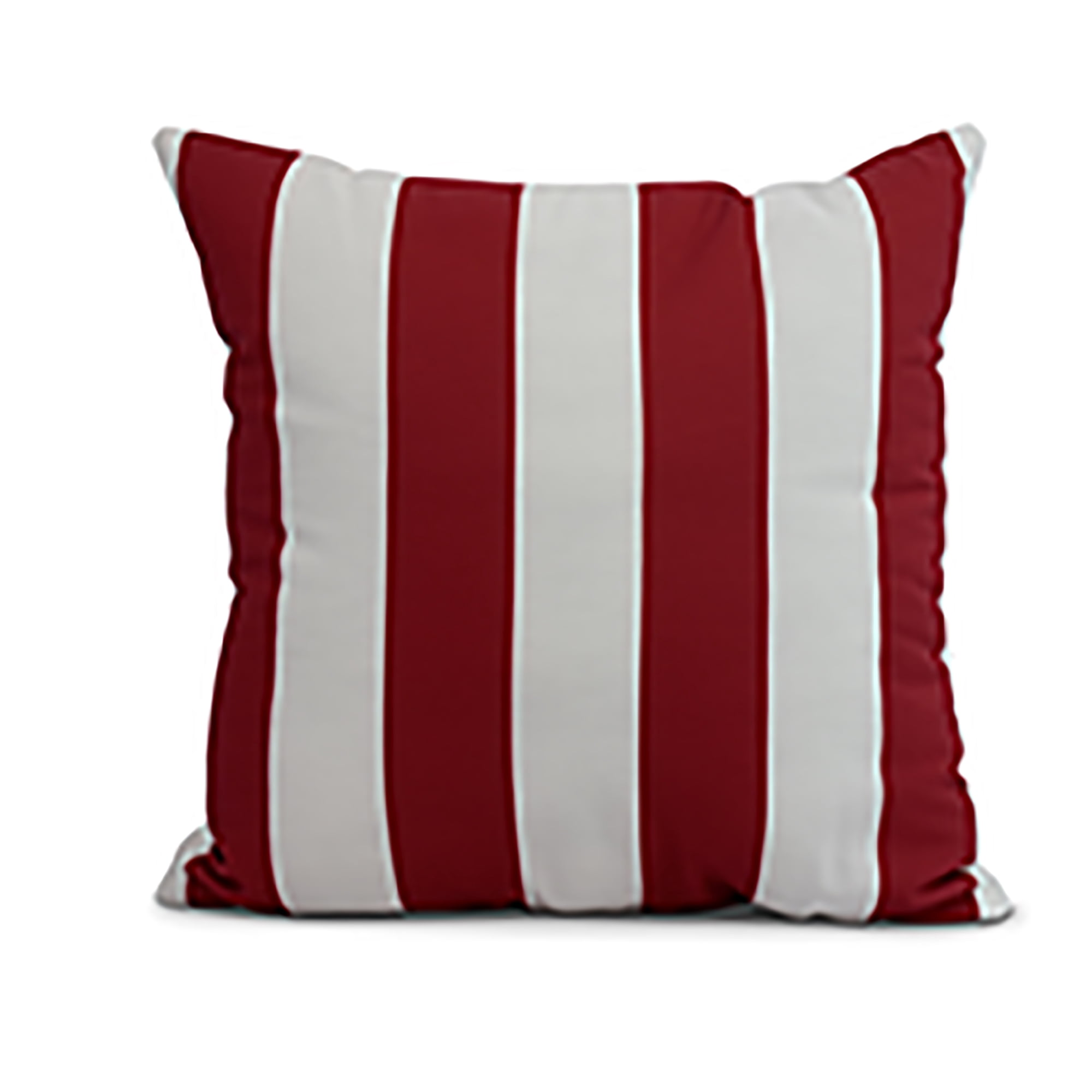 Simply Daisy, 26 x 26 inch, Rugby Stripe, Stripe Print Pillow, Red