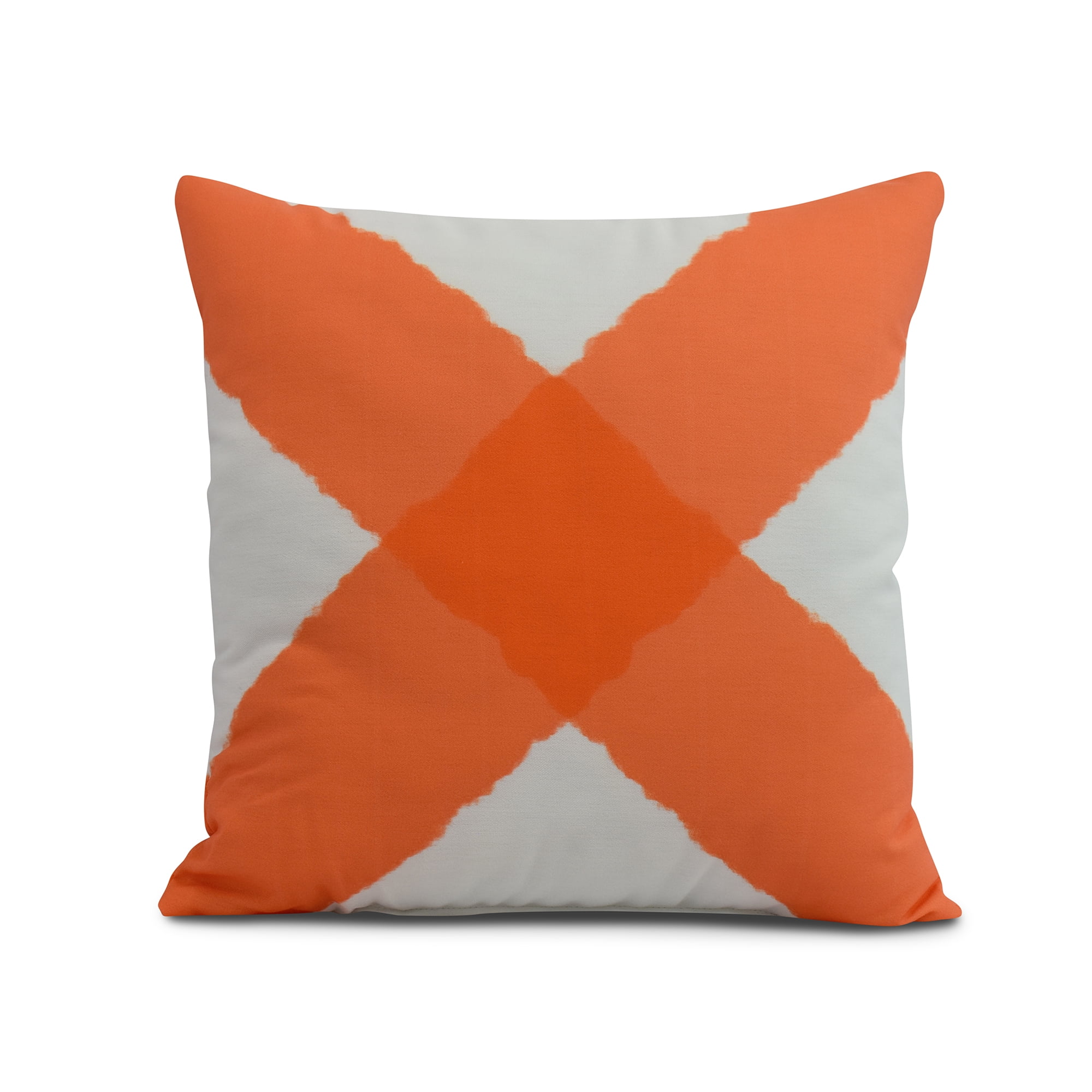 Simply Daisy, 26 x 26 inch, X Marks the Spot, Geometric Print Pillow, Orange