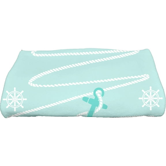 Simply Daisy 28" x 58" Holiday Anchor Geometric Print Bath Towel