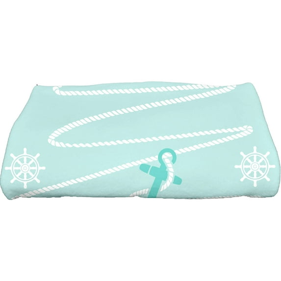 Simply Daisy 28" x 58" Holiday Anchor Geometric Print Bath Towel