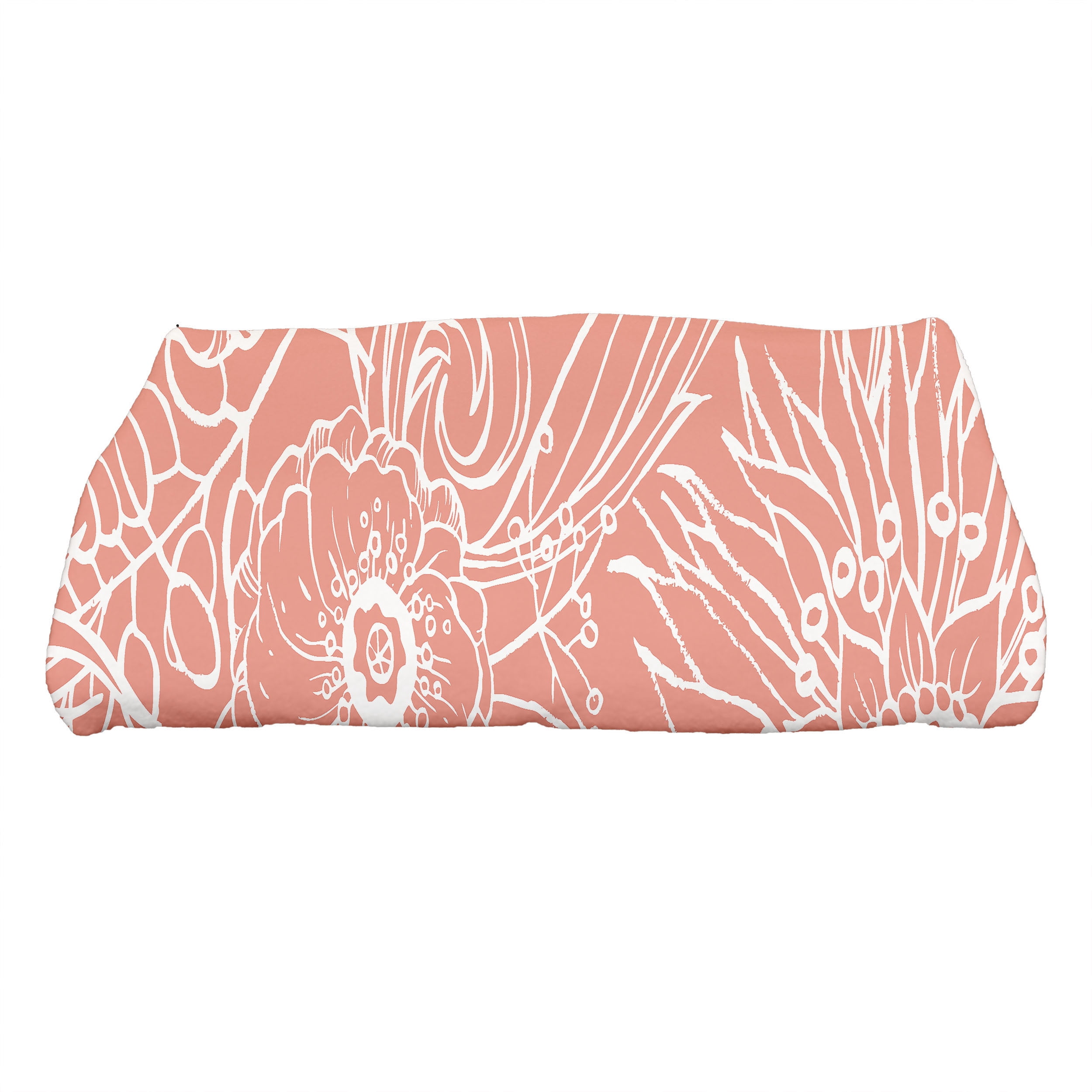 Simply Daisy, 28 x 58 Inch, Zentangle 4, Floral Print Bath Towel, Red Orange