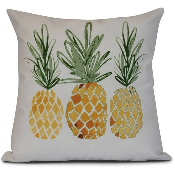 Simply Daisy, 3 Pineapples, Geometric Print Outdoor Pillow