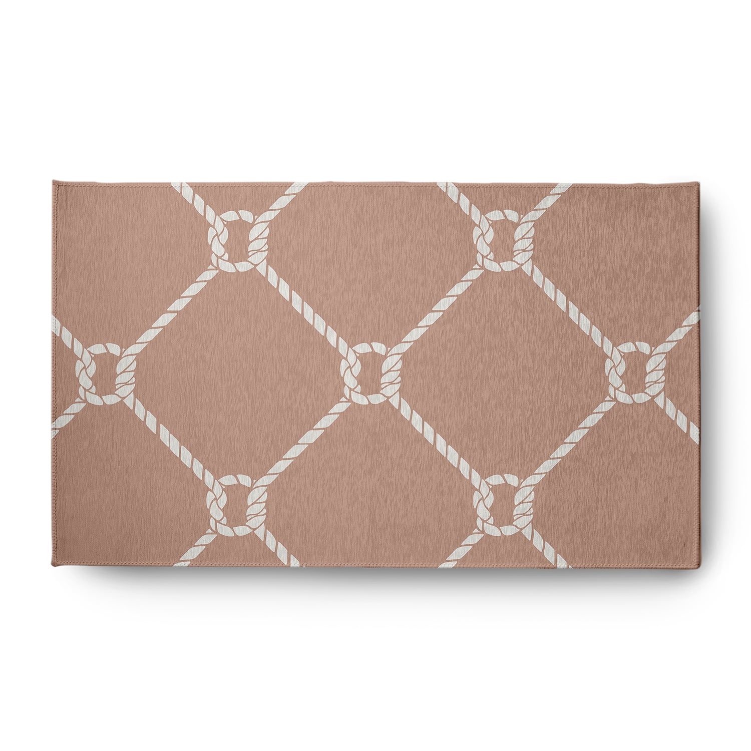 Simply Daisy 3' x 5' Ahoy! Nautical Chenille Rug, Mauve