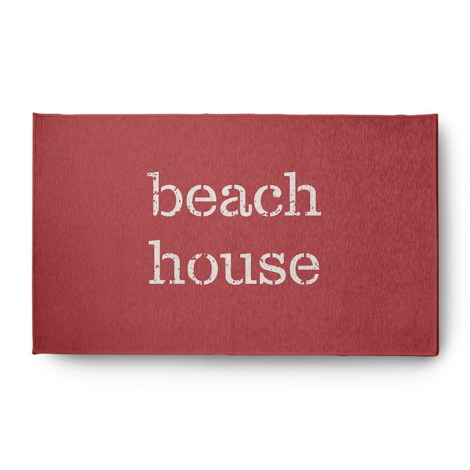 Simply Daisy 3' x 5' Beach House Nautical Chenille Rug, Ligonberry Red