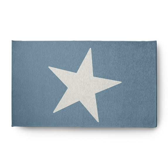 Simply Daisy 3' x 5' Big Star Chenille Rug, Dusty Smoke and White