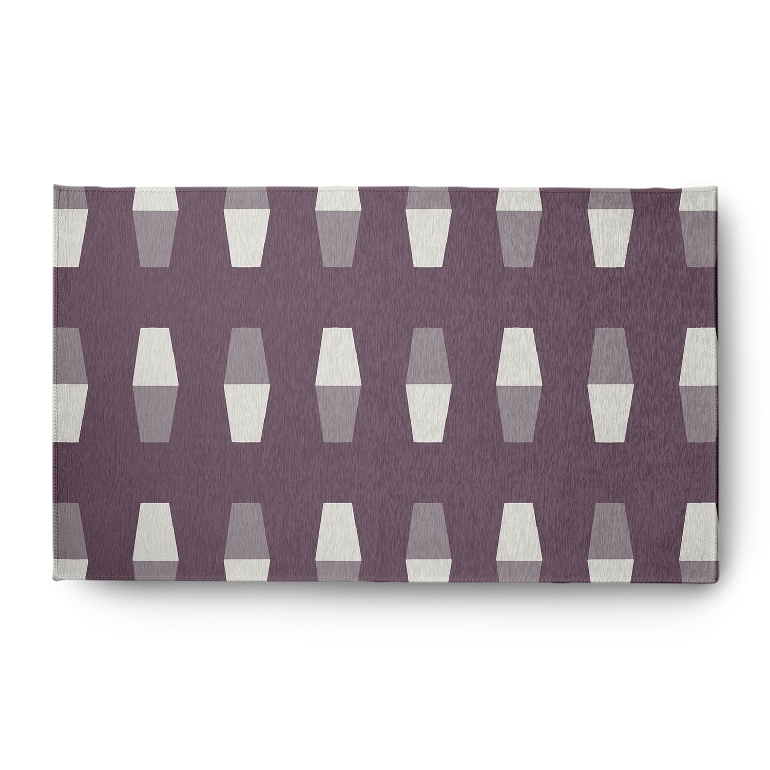 Simply Daisy 3' x 5' Bowling Pins Nautical Chenille Rug, Dusty Purple