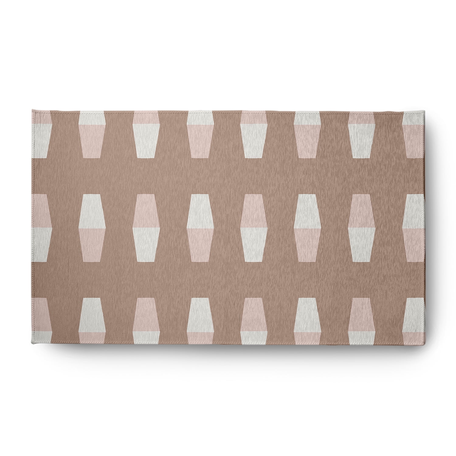 Simply Daisy 3' x 5' Bowling Pins Nautical Chenille Rug, Mauve