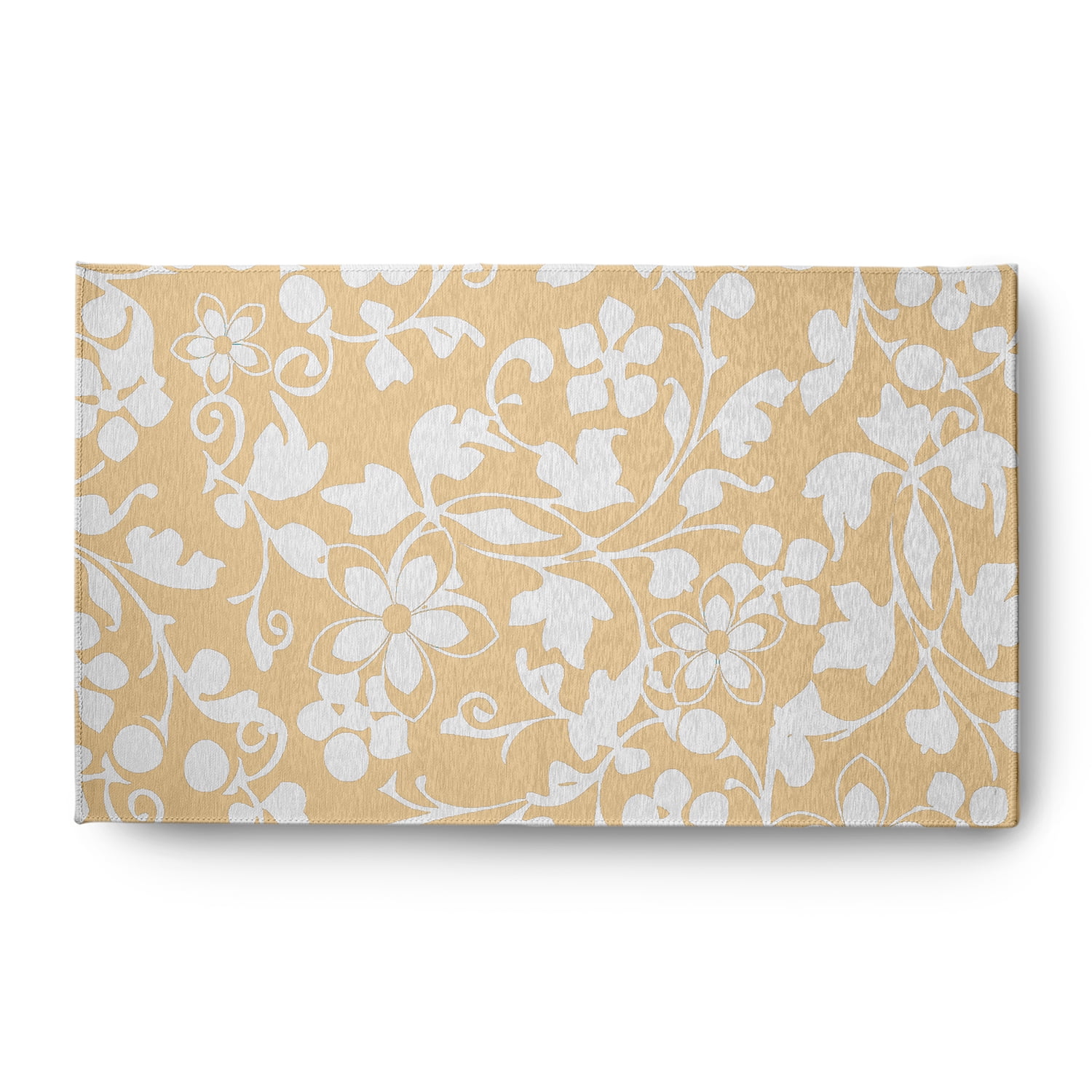 Simply Daisy 3' x 5' Corn Yellow Evelyn Spring Chenille Indoor/Outdoor Rug