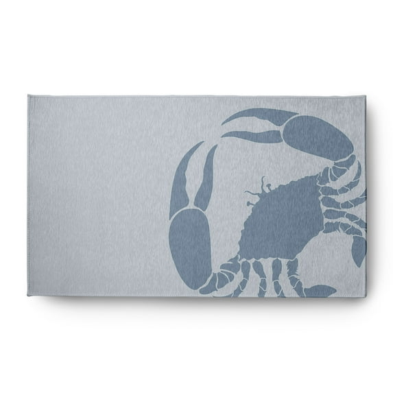 Simply Daisy 3' x 5' Crab Dip Nautical Chenille Rug, Dusty Smoke