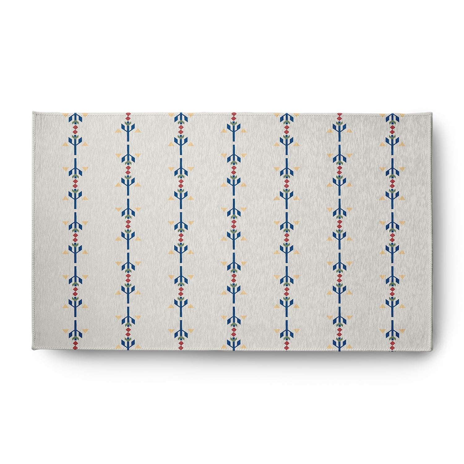 Simply Daisy 3' x 5' Dark Cobalt Blue Jodhpur Stripe Spring Chenille Indoor/Outdoor Rug