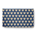 thumbnail image 1 of Simply Daisy 3' x 5' Dark Cobalt Blue Simple Tulip Design Spring Chenille Indoor/Outdoor Rug, 1 of 4
