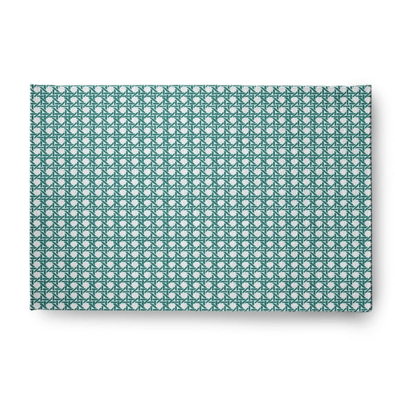 Simply Daisy 3' x 5' Desert Turquoise Rattan Geometric Rug